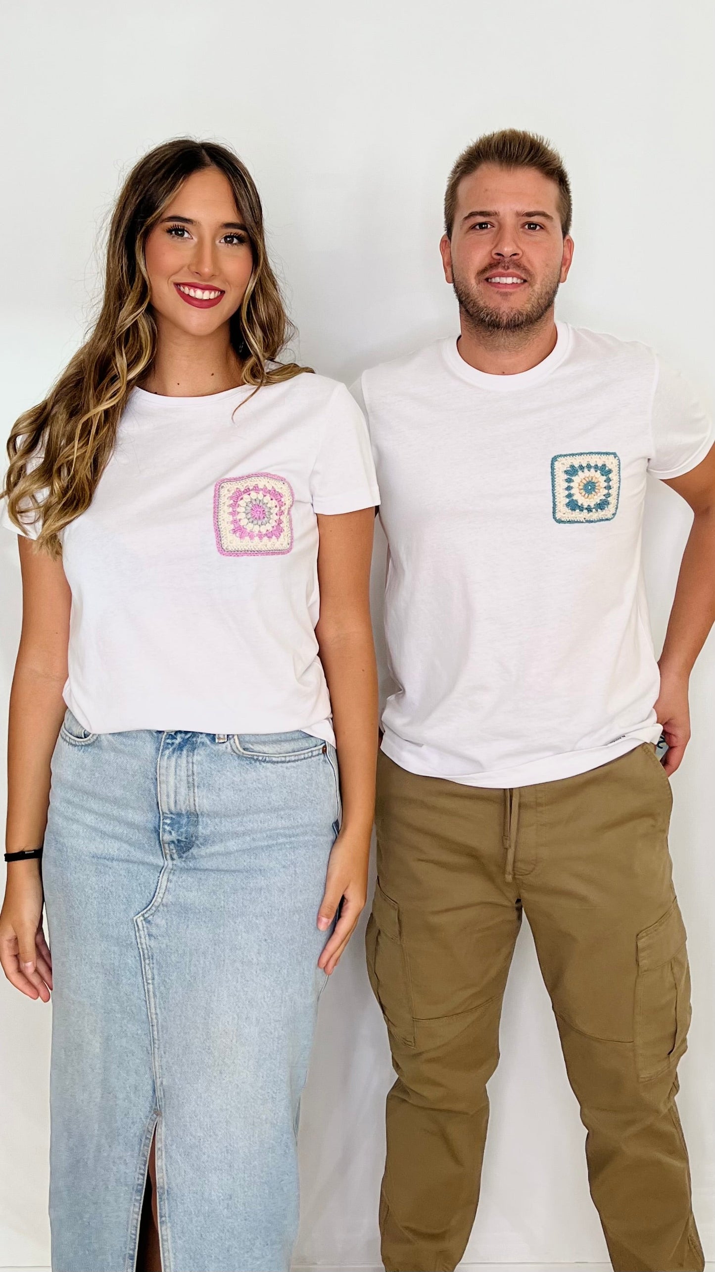 Camiseta ganchillo "BASIC" celeste
