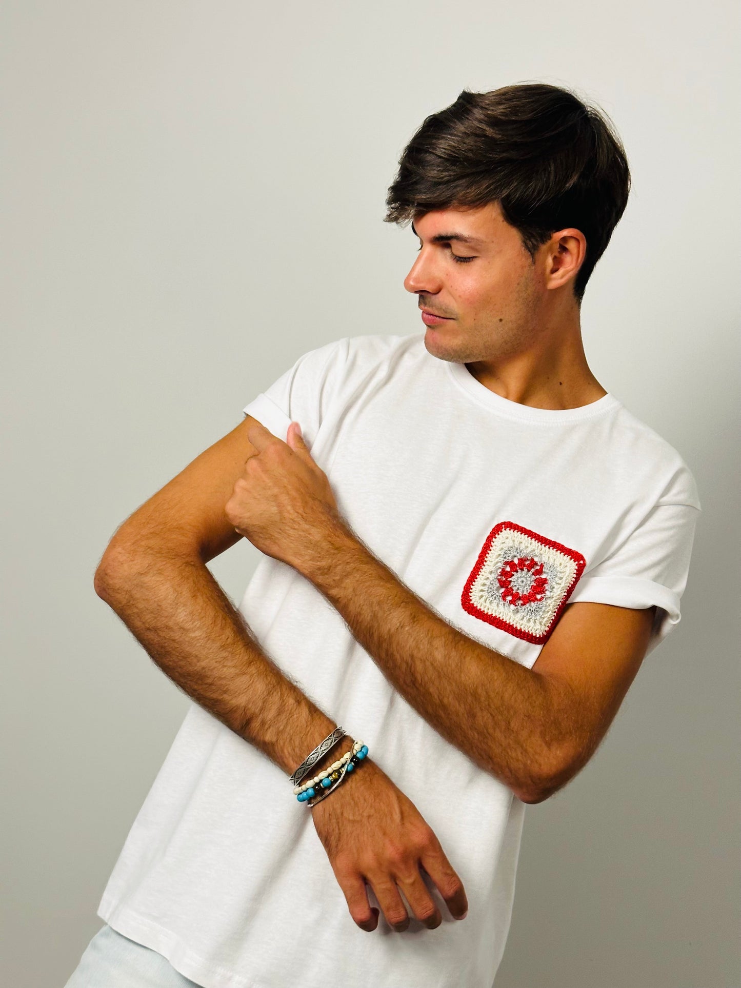 Camiseta ganchillo "BASIC" rojo