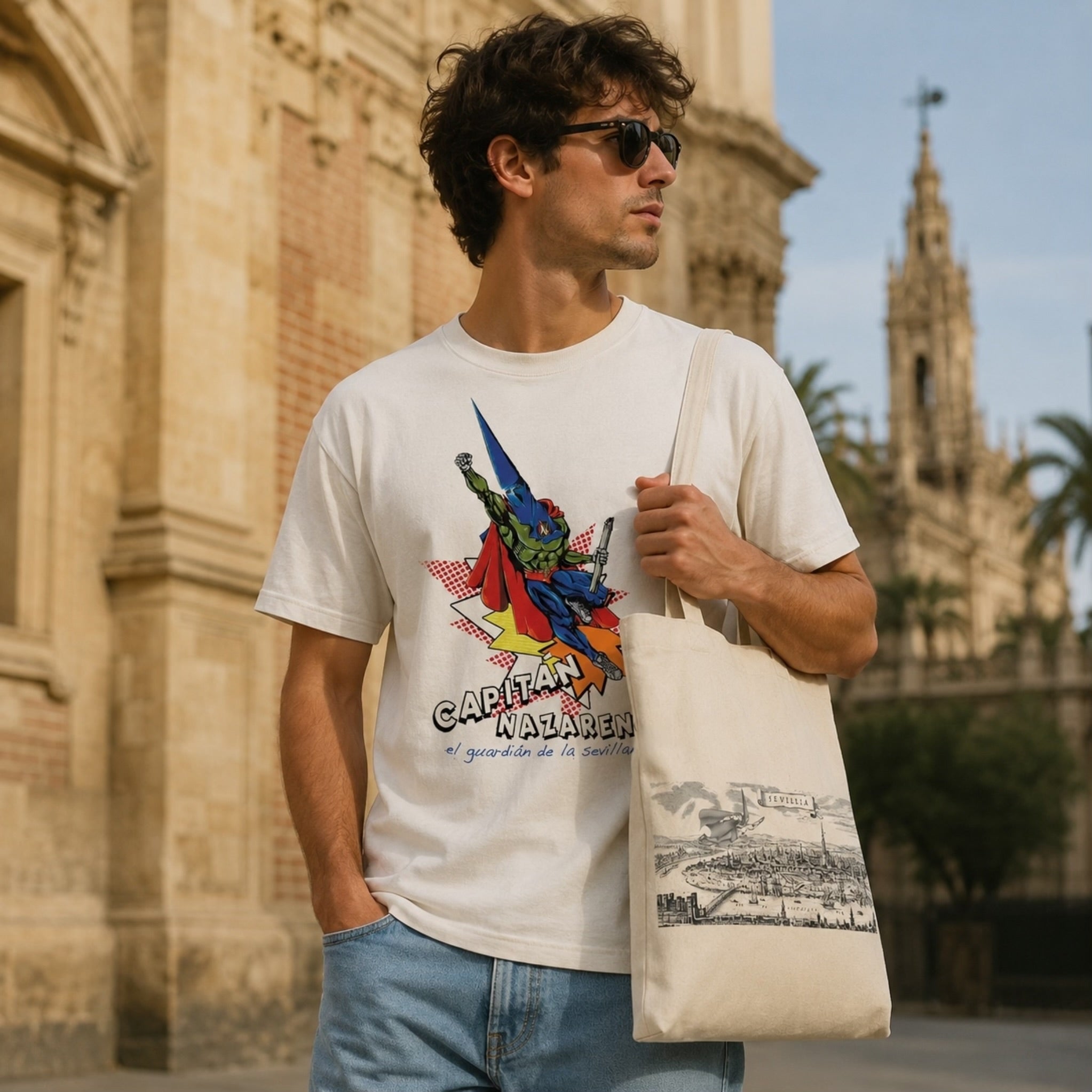 Totebag Capitán Nazareno “SOBREVUELA SEVILLA ”