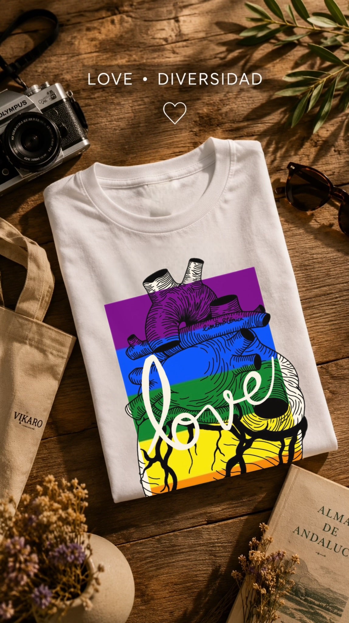 Camiseta CORAZÓN LOVE •  DIVERSIDAD