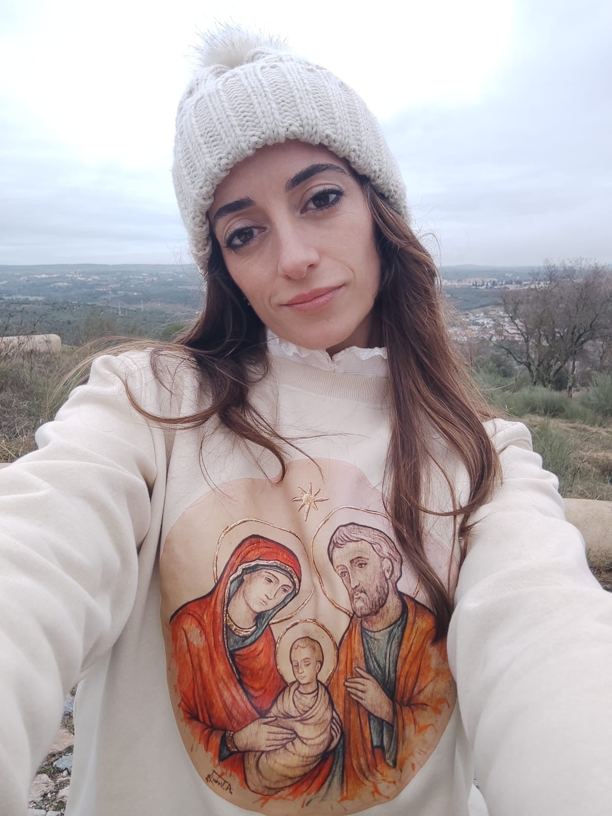 Sudadera beige “PANDERETA”