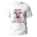 Camiseta cofrade de Jose Carlos Torres, inspirada en la Virgen de la Macarena de Sevilla, donde incluye en el diseño la frase SIEMPRE MACARENA.