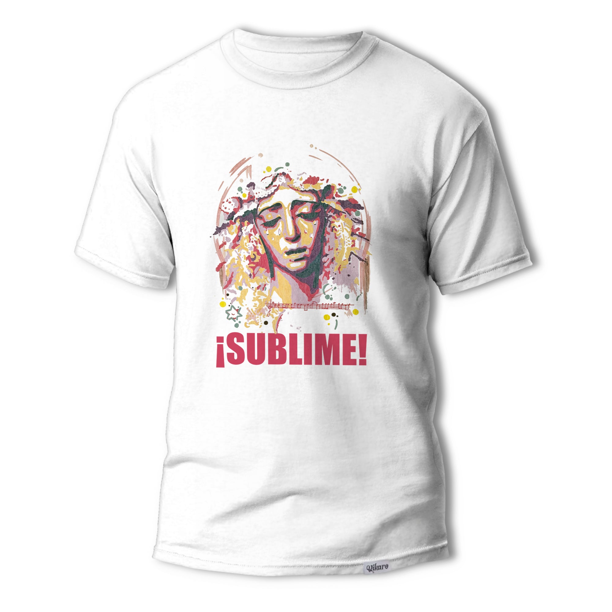 Camiseta cofrade de Jose Carlos Torres SUBLIME inspirada en la Virgen de la Estrella de Triana Sevilla. Diseño delantero