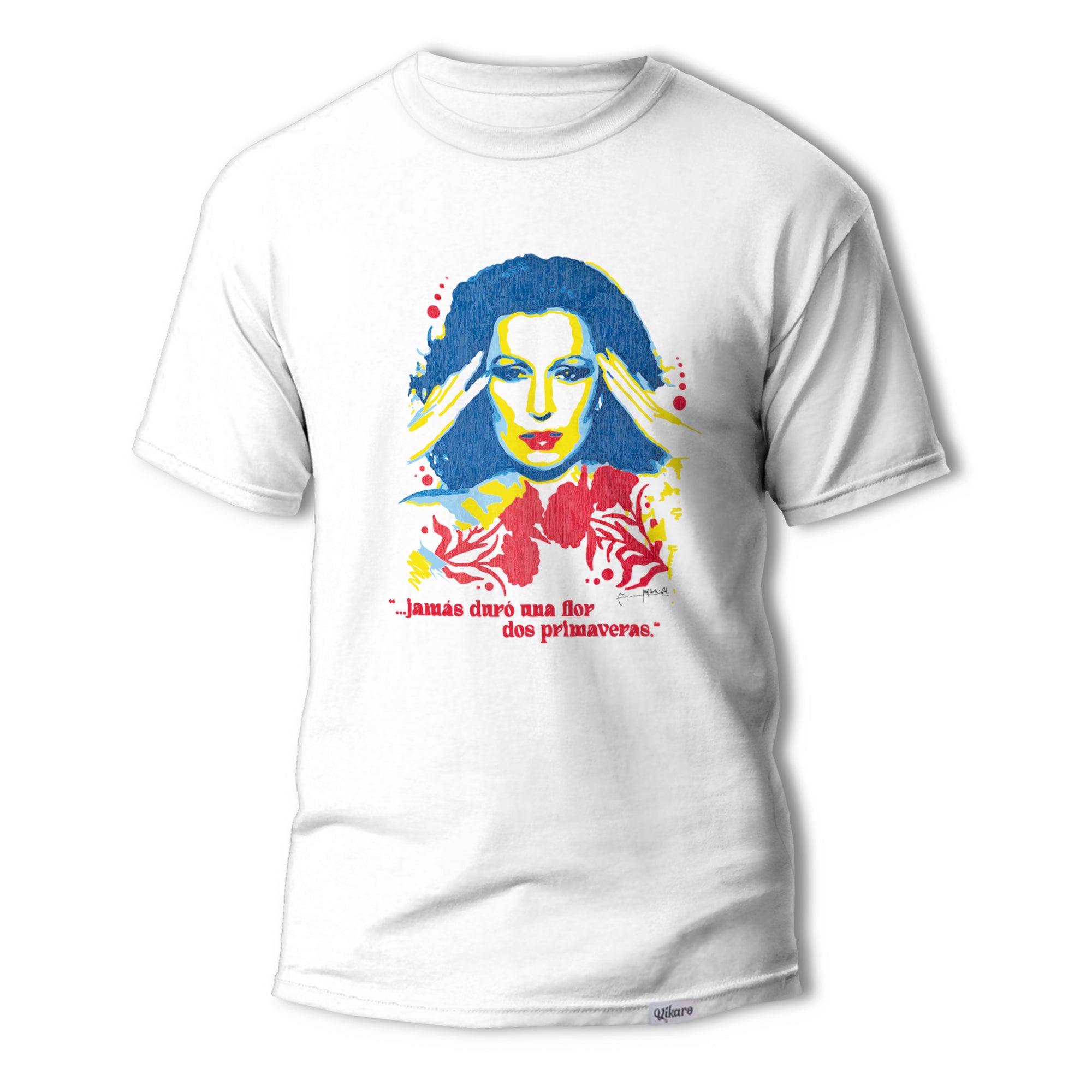 Camiseta artística con diseño inspirado en Rocío Jurado, con la frase de una de sus canciones mas populares "Se nos rompió el amor"